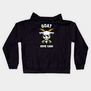 Goat Some Cash Funny Goat Billy Glasses With Money Kids Hoodie